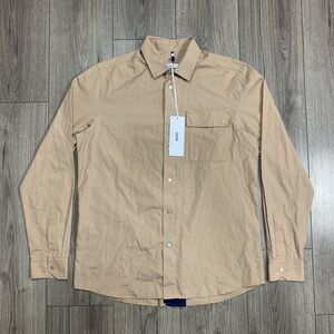 OAMC Contrast Pleat Shirt Tan Sz M NWT